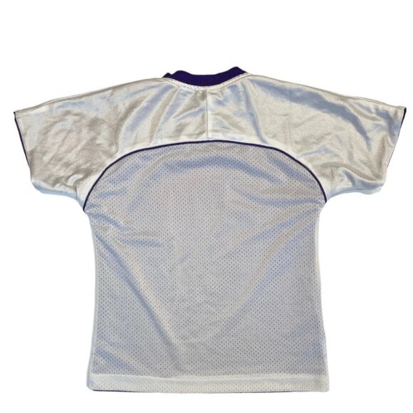 UPWARD Reversible Football Jersey Youth Small Purple White Short Sleeves V-Neck - Picture 4 of 9